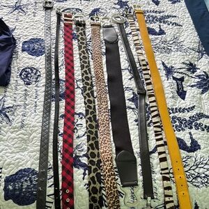 Talbots Black and Red Belt Collection Accessories
